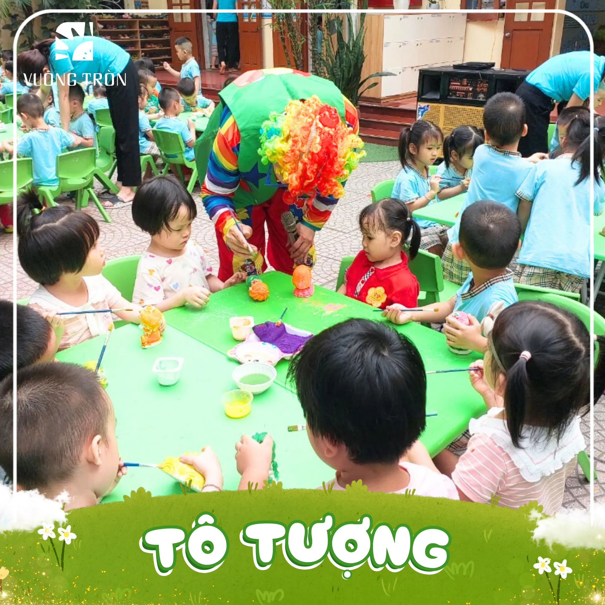 Hoạt động tô tượng cho bé nhân ngày quốc tế thiếu nhi