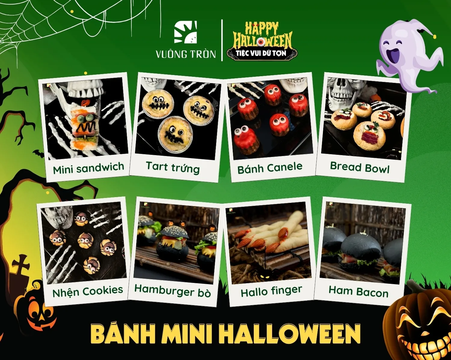 Bánh mini Halloween cho trẻ em mầm non, văn phòng công ty