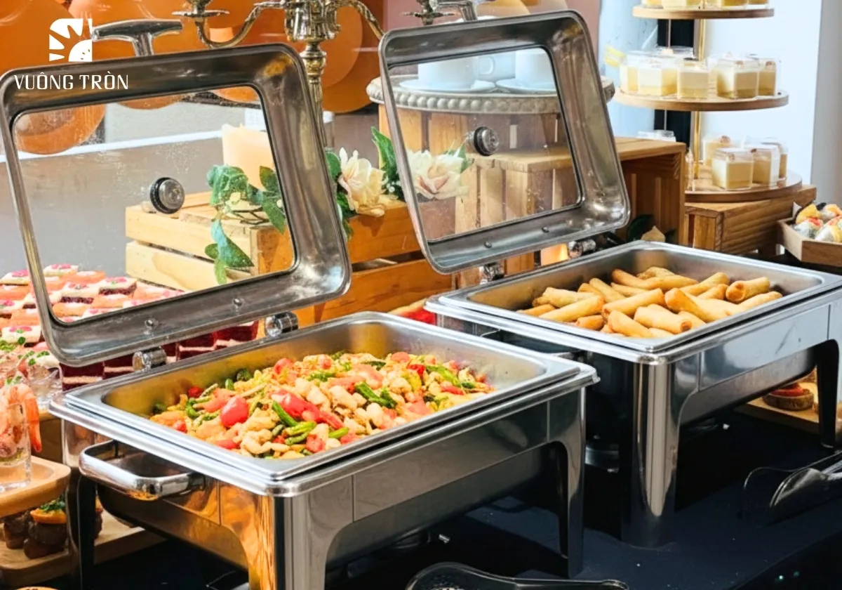 Buffet chay văn phòng với thực đơn đa dạng, thanh đạm và dễ ăn