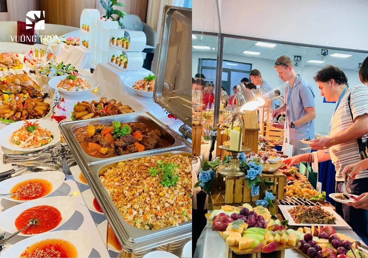 Menu buffet văn phòng đa dạng, đáp ứng nhiều khẩu vị và nhu cầu ăn uống