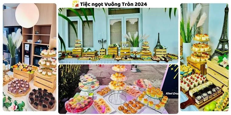 Bàn tiệc ngọt thường thấy trong các buổi tiệc nhẹ tiếp khách