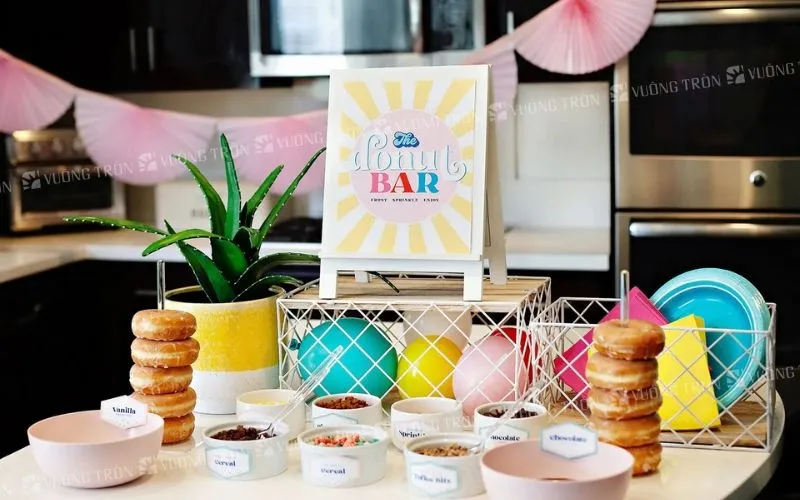 Sinh nhật kiểu “Donut & Milk Bar” ngọt ngào cho trẻ em 