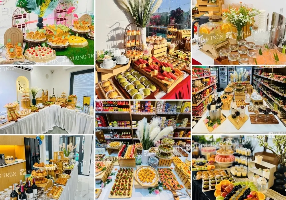 Tiệc teabreak khai trương cửa hàng mới với thực đơn đa dạng các loại bánh