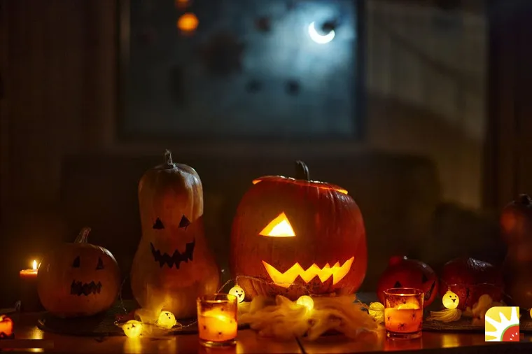 Thu hoạch bí ngô ngày hội Halloween