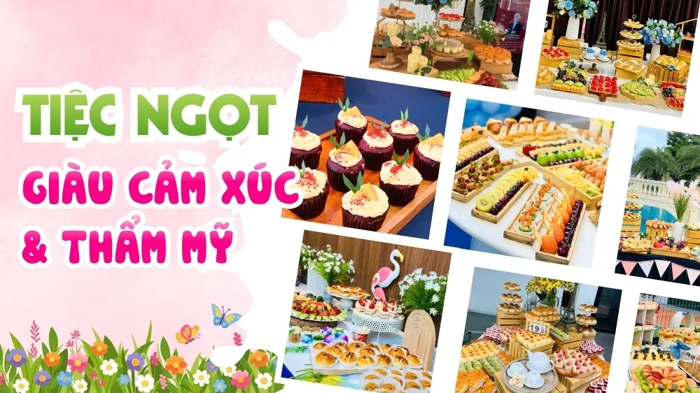 Setup tiệc ngọt văn phòng mừng ngày 20/10 tone hồng thẩm mỹ