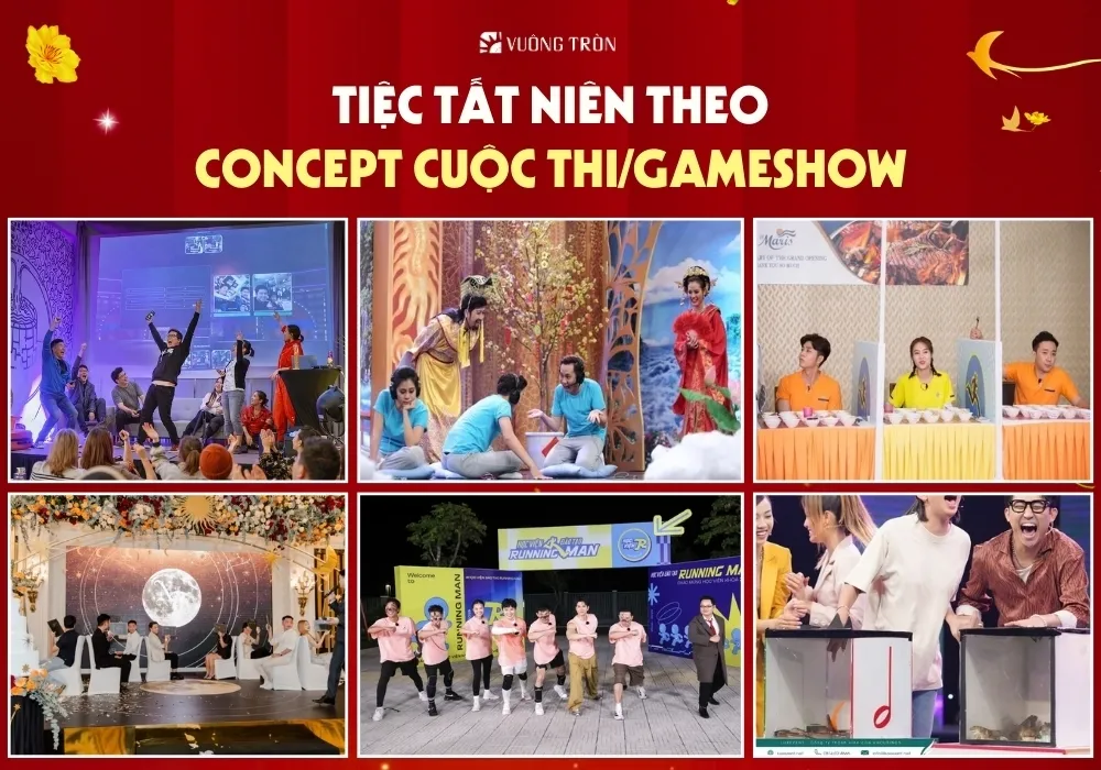 Gameshow và minigame sôi động trong tiệc tất niên công ty