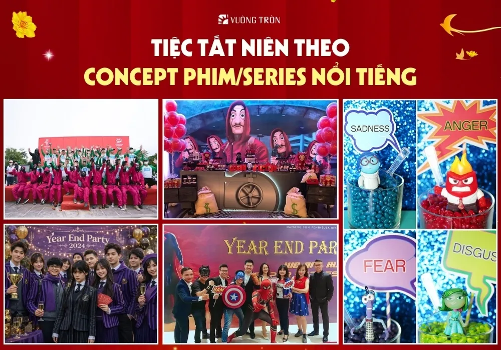 Ý tưởng tiệc tất niên công ty theo phim và series nổi tiếng