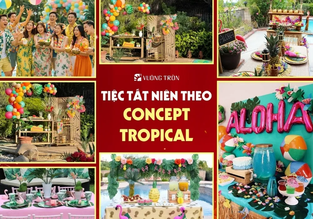Year End Party công ty chủ đề Tropical Party nhiệt đới vui nhộn