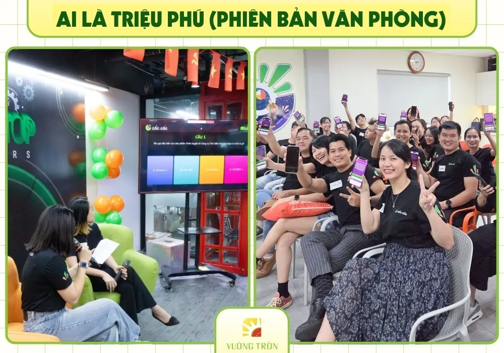 Trò chơi teambuilding Ai Là Triệu Phú thử thách trí tuệ và văn hóa công ty đầy gay cấn