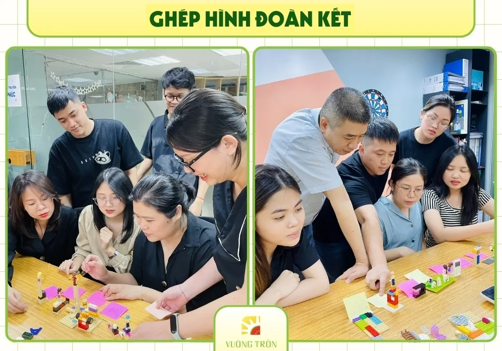 Trò chơi teambuilding Ghép Hình Đoàn Kết giúp rèn luyện kỹ năng phối hợp đội nhóm