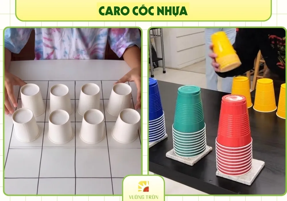 Trò chơi Caro Cốc Nhựa biến tấu kịch tính từ cờ caro truyền thống