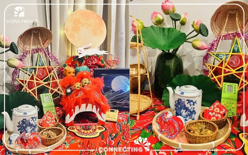 Setup concept bàn tiệc Trung Thu 90s "Sen & Trăng"