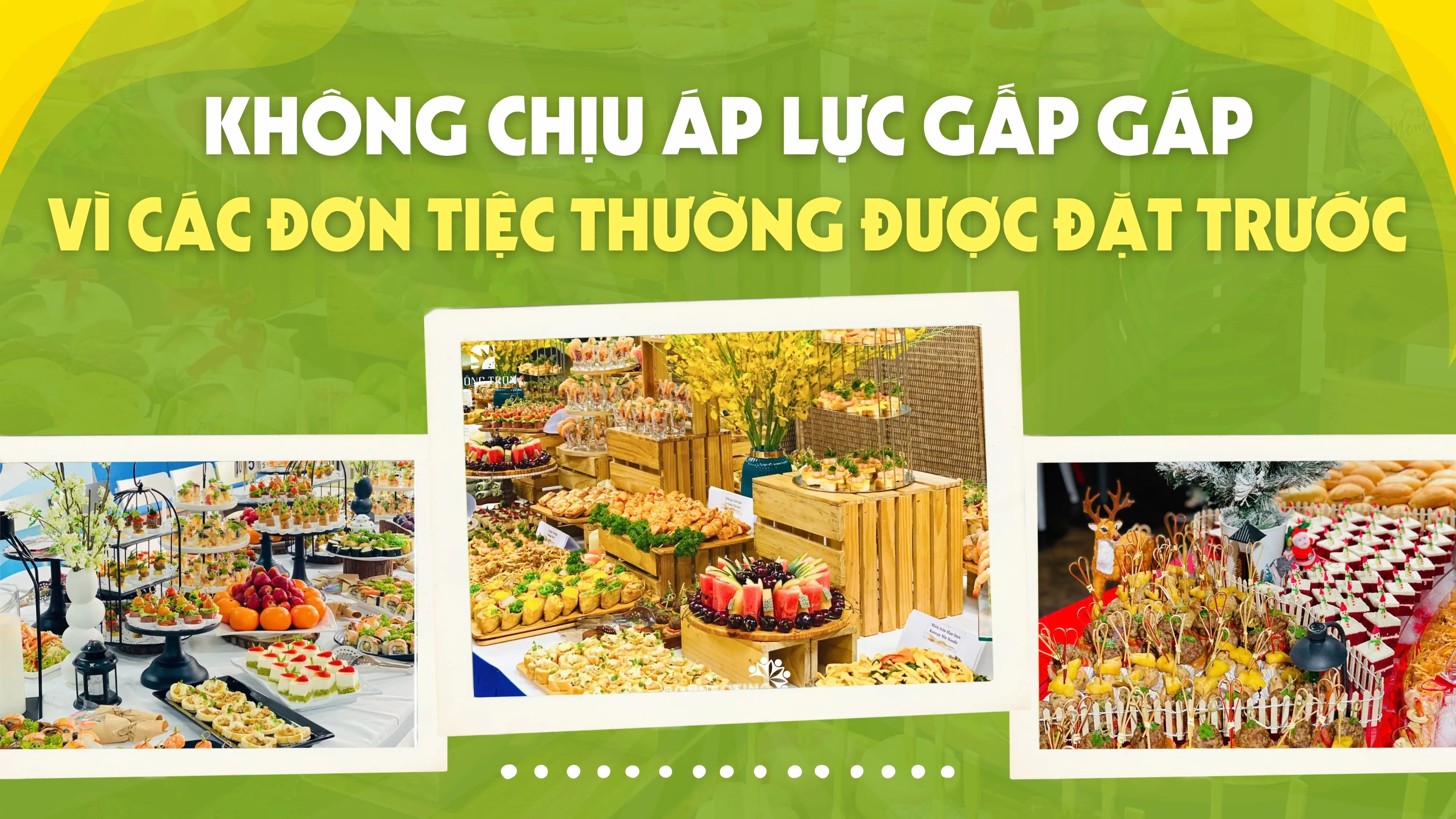 Vị trí Phụ bếp Trái Cây Vuông Tròn không áp lực nhiều vì đơn tiệc thường được đặt trước
