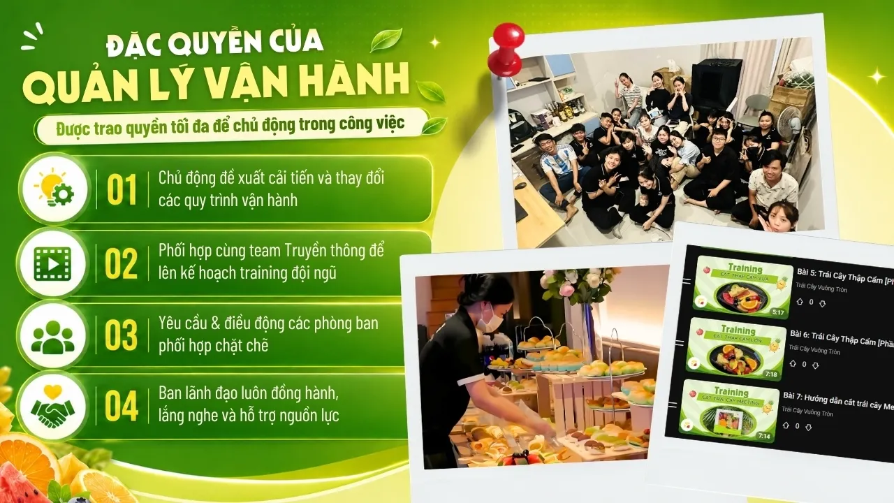Đặc quyền của quản lý vận hành tại Vuông Tròn