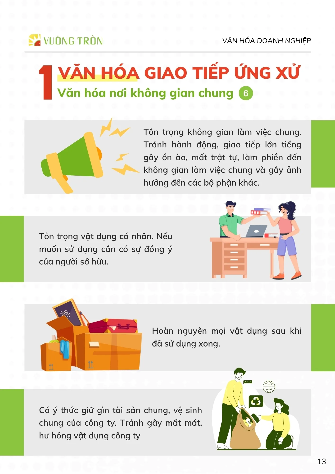 Văn hóa nơi không gian chung Trái Cây Vuông Tròn