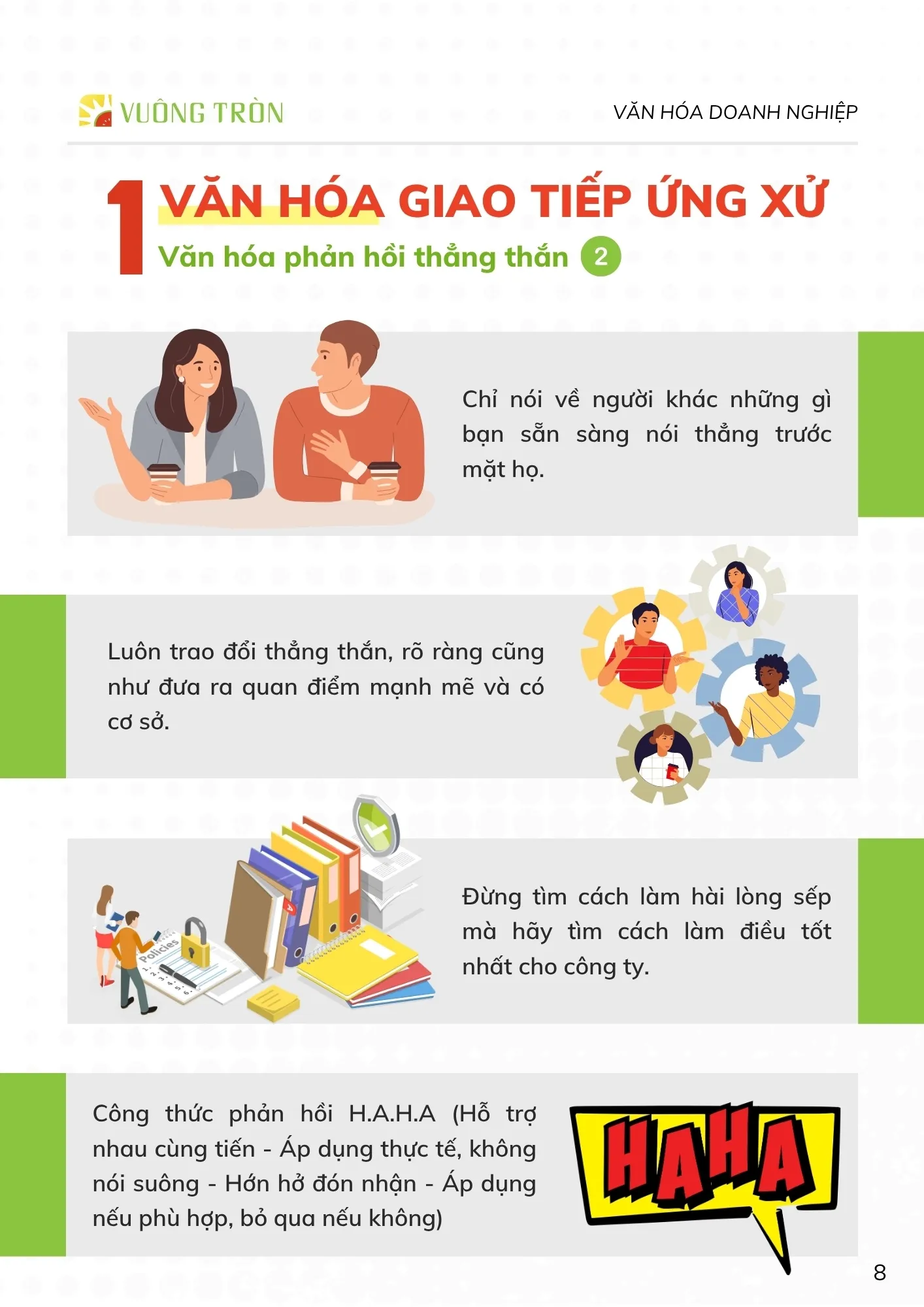 Văn hóa phản hồi thẳng thắn Trái Cây Vuông Tròn