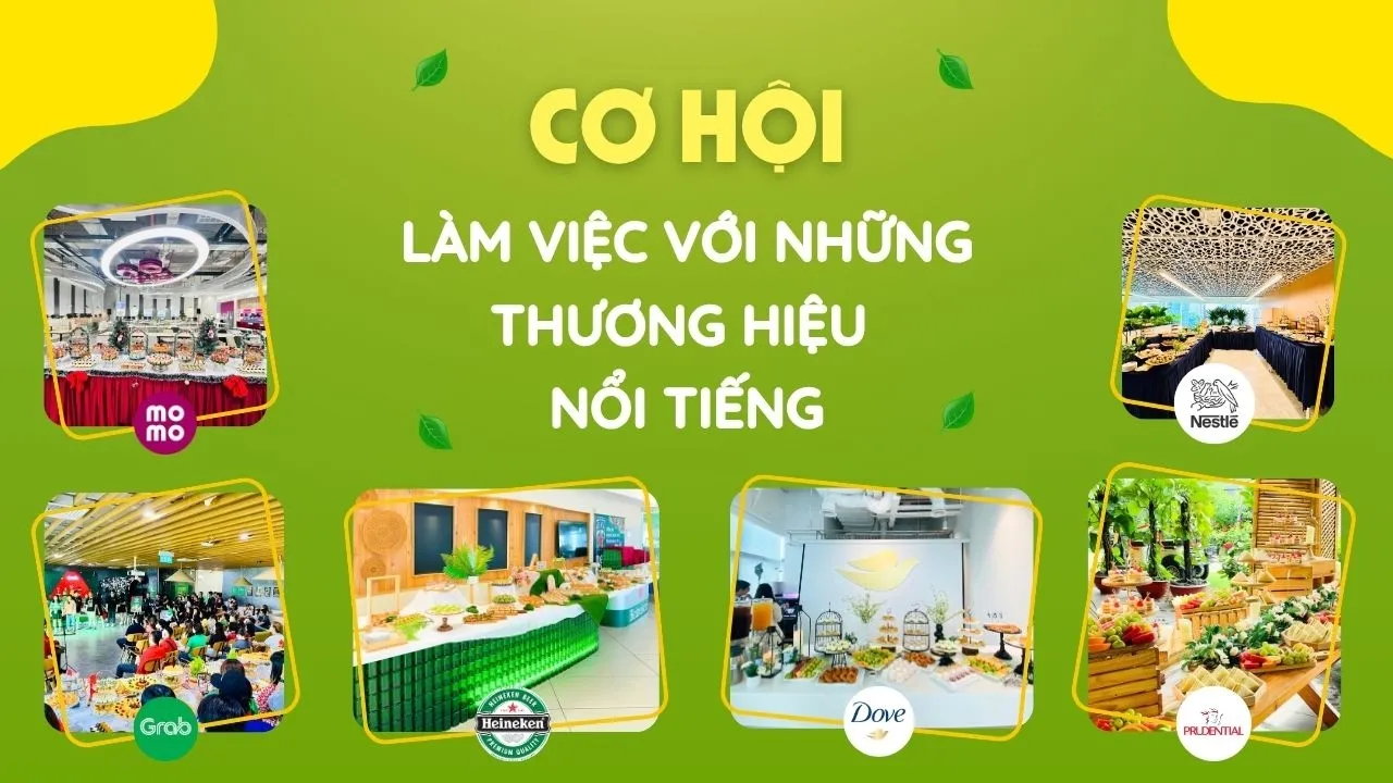 Sale ngành tiệc F&B có cơ hội làm việc với nhiều thương hiệu nổi tiếng
