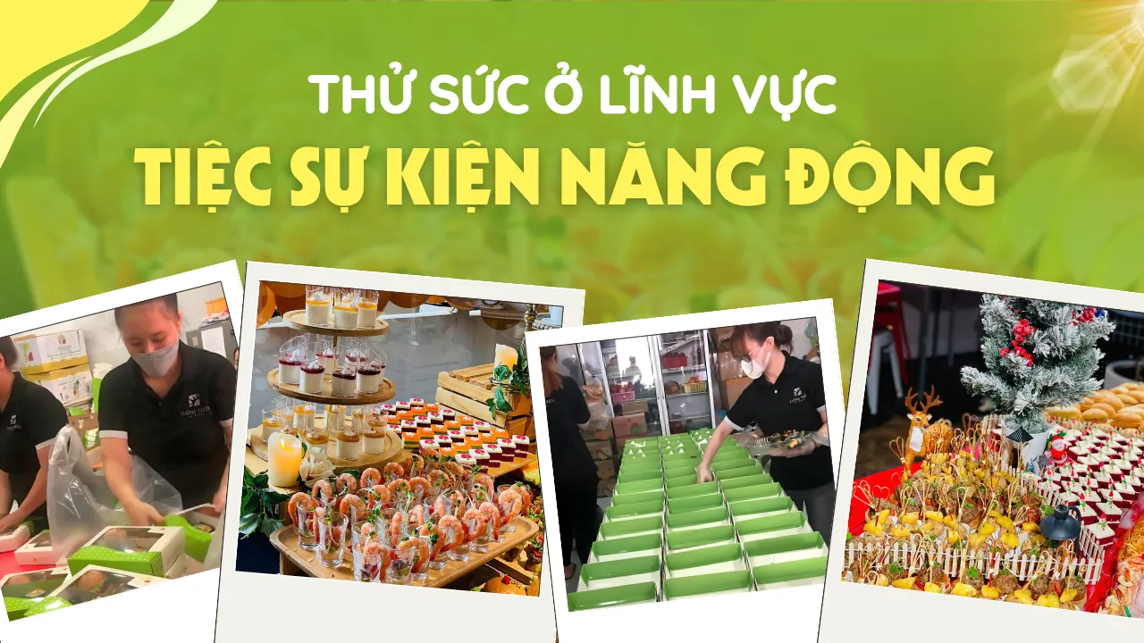 Khác với không khí đều đều của nhà máy hay sự lặp lại ở bếp ăn công nghiệp, nhân viên sơ chế - đóng gói tại Vuông Tròn sẽ được thử sức ở lĩnh vực tiệc sự kiện năng động 