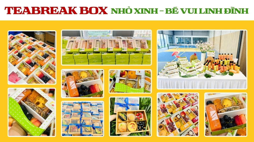 Hộp Teabreak Box và Kid Box chia sẵn khẩu phần an toàn, tiện lợi giúp phát quà cho bé nhanh chóng tại các sự kiện thiếu nhi đông người