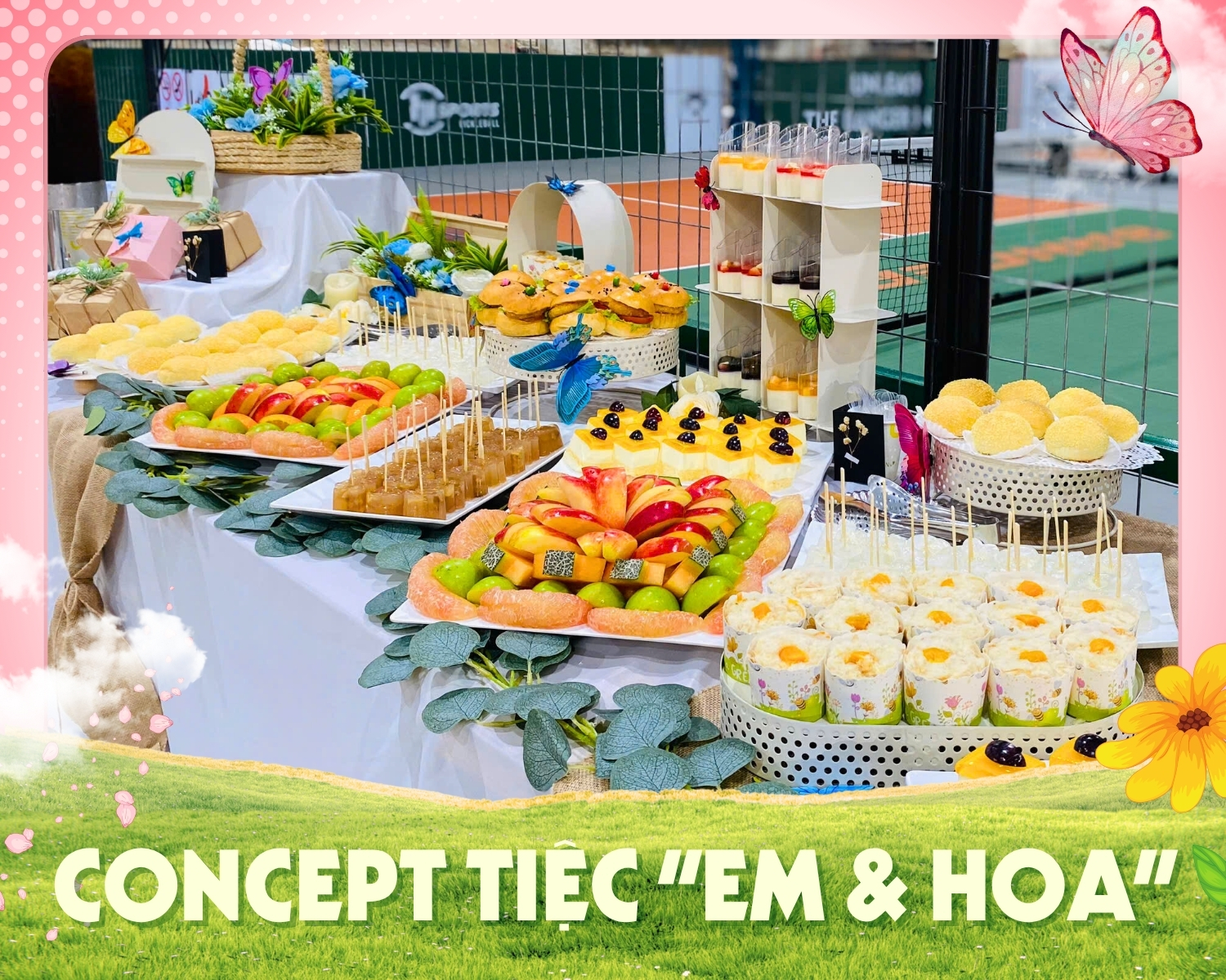 Decor concept tiệc 20.10 với đầy ắp hoa tươi, tạo bầu không khí vừa trang nhã, vừa tinh tế