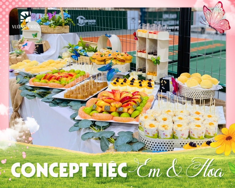 Concept tiệc 20.10 phù hợp cho công ty/ tiệc sự kiện muốn nâng tầm sự kiện 8/3 & 20/10 từ tiệc văn phòng đến hội nghị lớn, trong nhà đến ngoài trời.