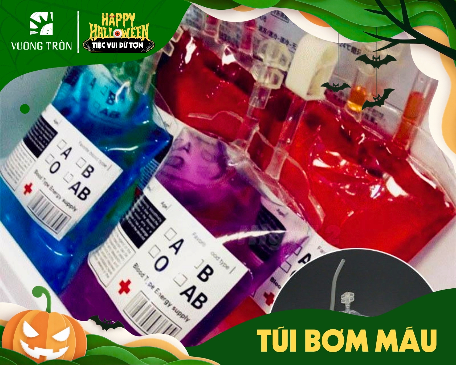 Túi bơm máu Halloween