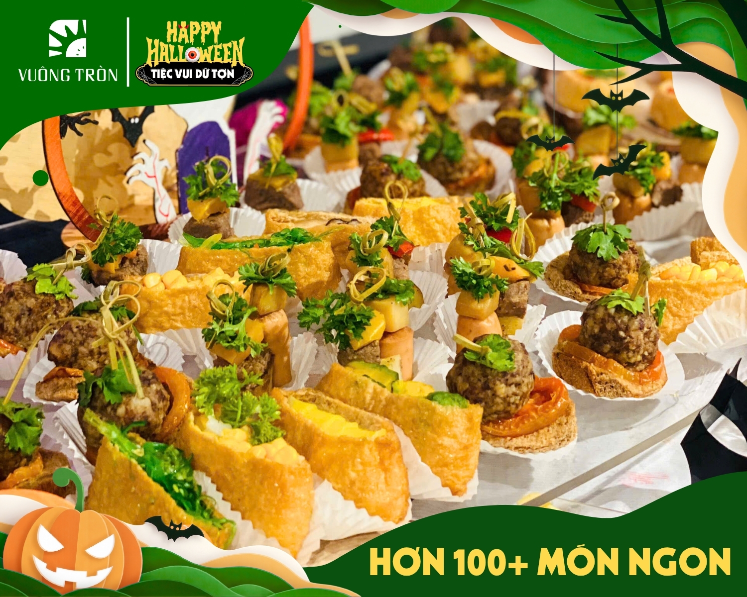 Halloween tiệc vui dữ tợn Vuông Tròn
