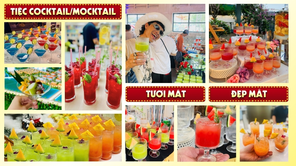Quầy tiệc Cocktail/Mocktail nghệ thuật giúp tăng trải nghiệm cảm xúc và kết nối tại sự kiện ra mắt