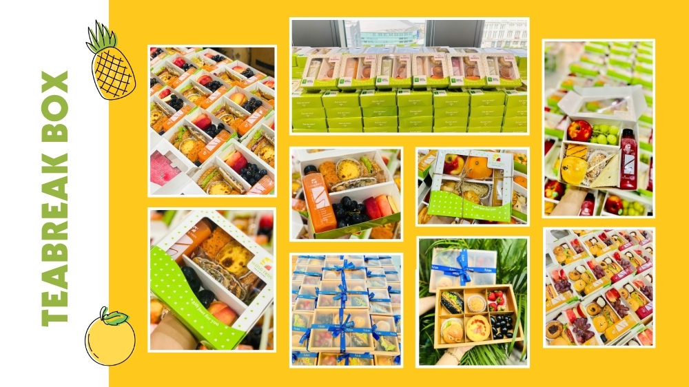 Hộp bánh teabreak và gift box tiện lợi phục vụ hàng ngàn khán giả tại tiệc sự kiện âm nhạc và sự kiện fan meeting