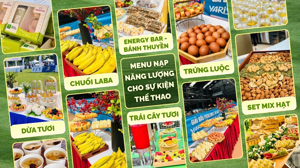 Menu teabreak nạp năng lượng chuyên biệt cho các vận động viên trong các sự kiện thể thao ngoài trời