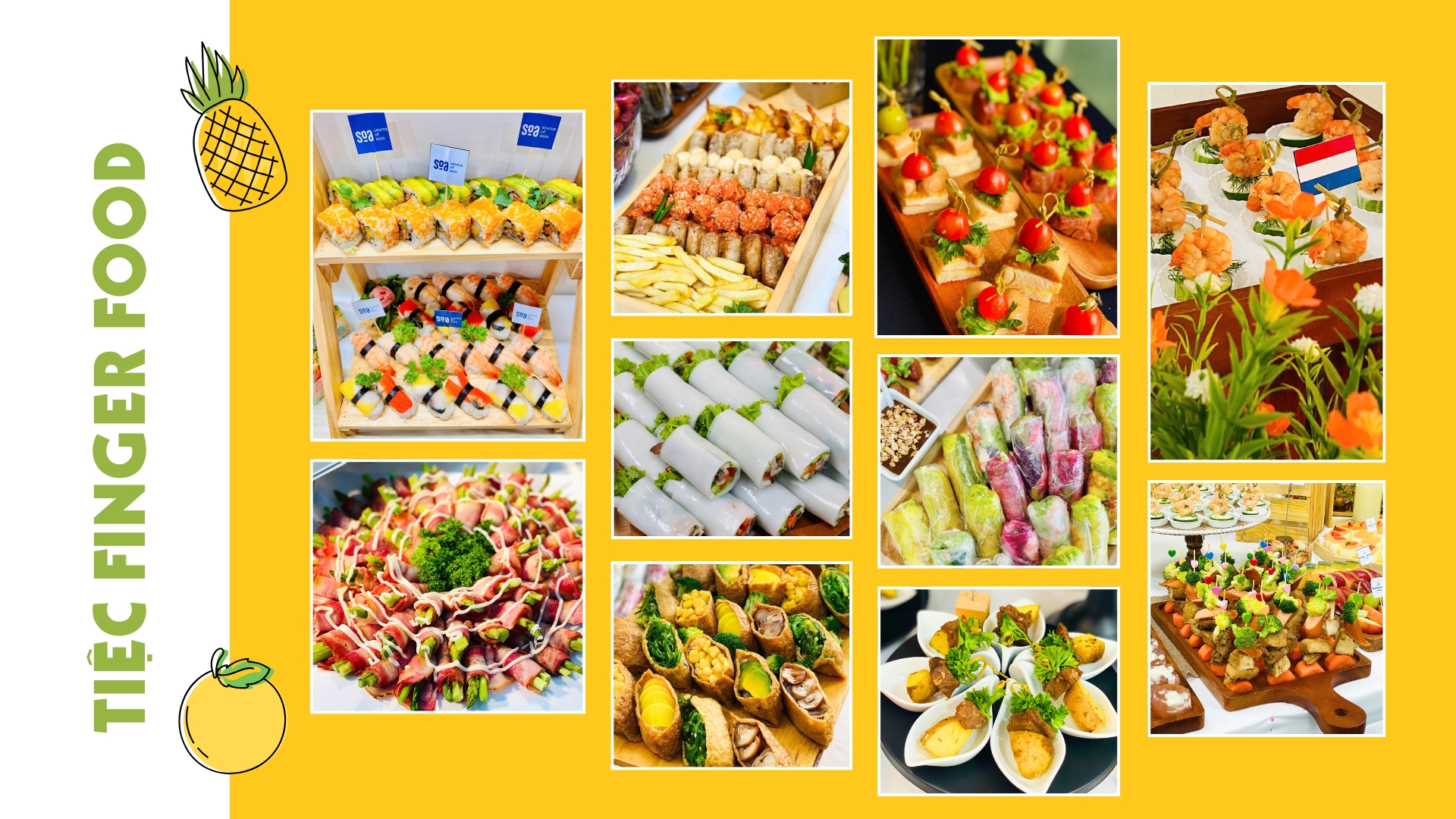 TPHCM tổ chức setup tiệc fingerfood uy tín - tận tâm - chuyên nghiệp